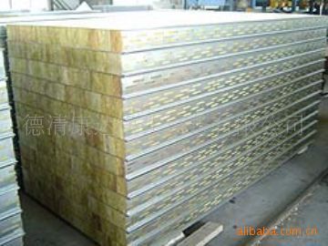 【巖棉夾芯板(圖),烘道板,保溫板,隔板,防火板,夾心板】價格,廠家,圖片,活動房,德清康達凈化設(shè)備-